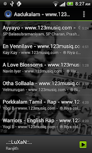 Default Music Player Screenshot