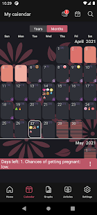 WomanLog Period Calendar Screenshot