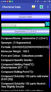 ChemicalData Screenshot