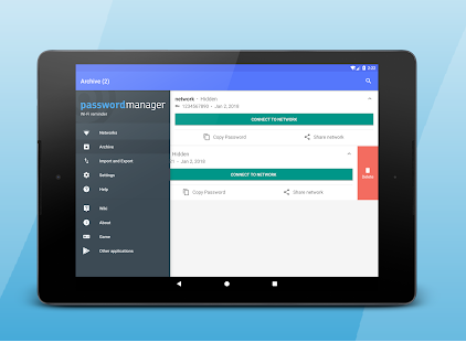 Wi-Fi password manager Screenshot
