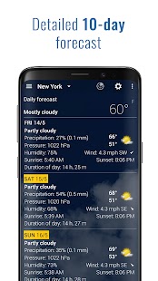 Transparent clock and weather - forecast and radar Screenshot