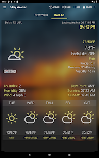 Weather & Clock Widget for Android Screenshot