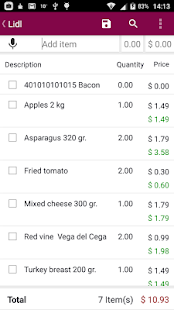 Shopping List Screenshot