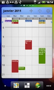 Pure Grid calendar widget Screenshot