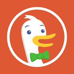 Ikon med maskot och logotyp för DuckDuckGo