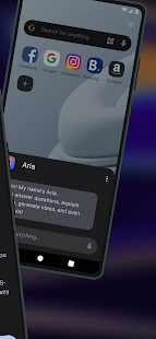 Opera browser beta with AI Screenshot