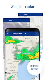 Transparent clock and weather - forecast and radar Screenshot