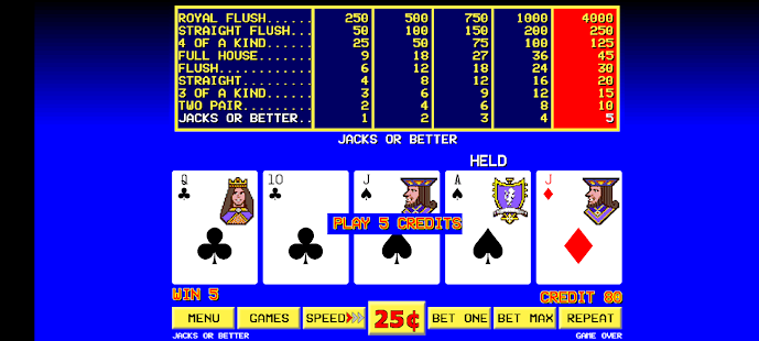 Retro Video Poker - Casino Fun Screenshot