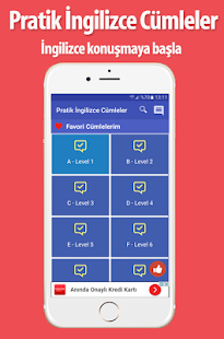 Pratik İngilizce Cümleler Screenshot