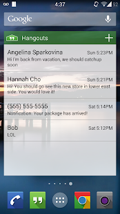 Hangouts Widget Screenshot