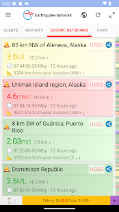Earthquake Network Screenshot