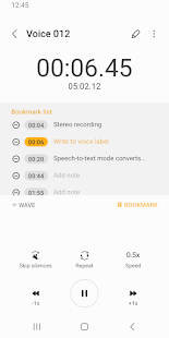 Samsung Voice Recorder Screenshot