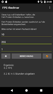 FPE-Rechner Screenshot