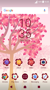 Xperia Theme - Скриншот падающих цветов