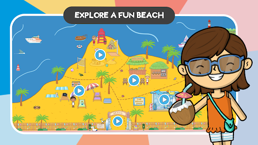Lila's World: Beach Holiday 1.0.0 APK + Mod (Unlimited money) إلى عن على ذكري المظهر