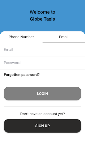 Android application Globe Taxis screenshort