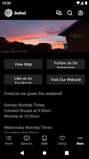 Bethel Baptist Church VA Screen 3