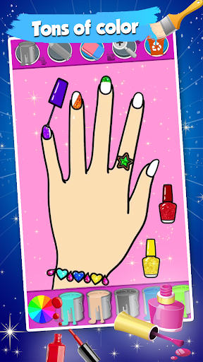 Nails Polish Coloring Pages Screen 2