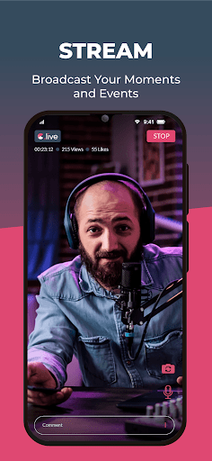 Android application C.Live - Watch, Stream, Earn screenshort