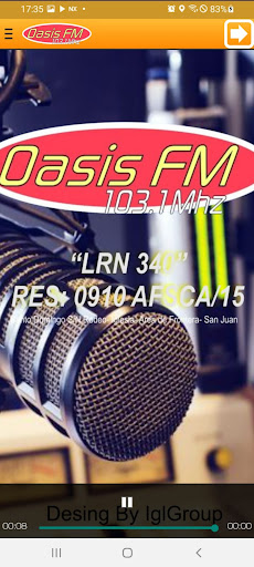 Android application Oasis Fm 103.1 Mhz screenshort