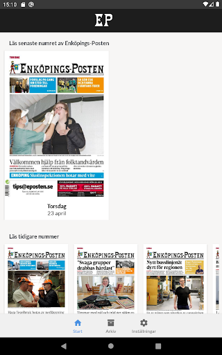E-tidning Eposten Screen 3