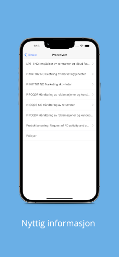 Mapei - App for ansatte Screen 3
