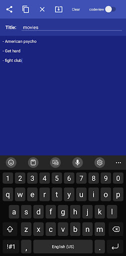 Android application DeezNotes screenshort