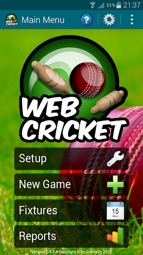 Android application WebCricket screenshort
