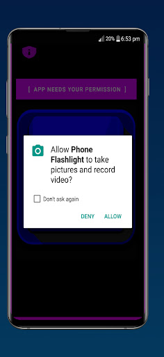 Android application Flashlight App screenshort