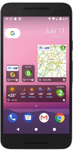 Android application My YandexMaps Widget + Weather screenshort