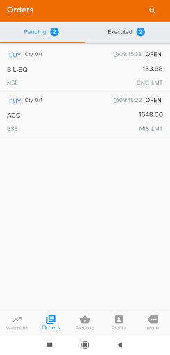 Noren Mobile UAT Screen 2