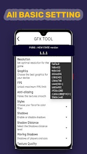 GFX tool for pubg Apk new state app for Android 3