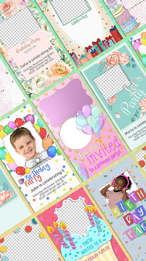 Android application Birthday Photo Invitation Card screenshort