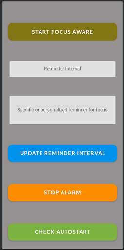 Android application Focus Aware screenshort