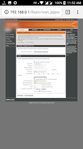 WiFi Router Settings