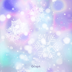 Cover Image of Скачать 카카오톡 테마 - 겨울 눈꽃_블루 솜사탕 (카톡테마)  APK