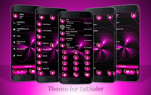 Dialer Spheres Pink Theme for Drupe or ExDialer Screenshot 1