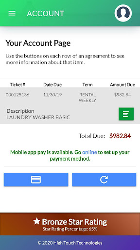 Android application O'Downey's Customer Portal screenshort
