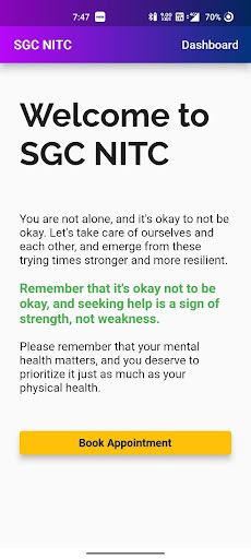 Android application SGC NITC screenshort