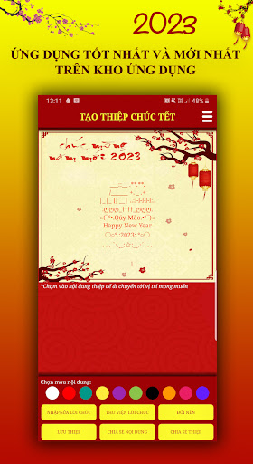 Android application Chúc Tết 2023 - Thiệp Quý Mão screenshort