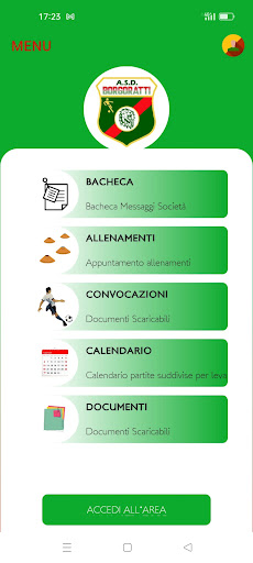 Android application ASD Borgoratti screenshort
