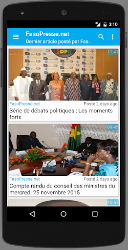 Android application Actu Burkina: Infos Complètes screenshort