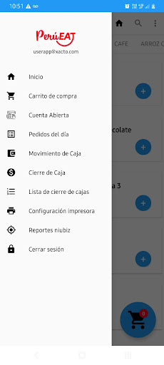 Android application Perueat pos screenshort
