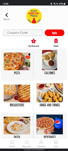 Screenshot of Great American Pizza