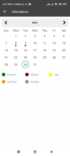 Aperçu de l'application