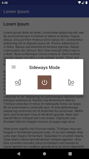 Android application Sideways Mode screenshort
