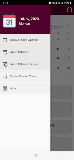 Android application HANOK 364 Day Calendar screenshort