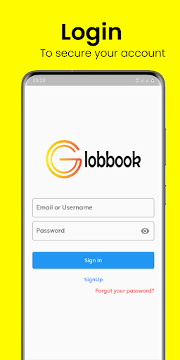 Android application Globbook screenshort