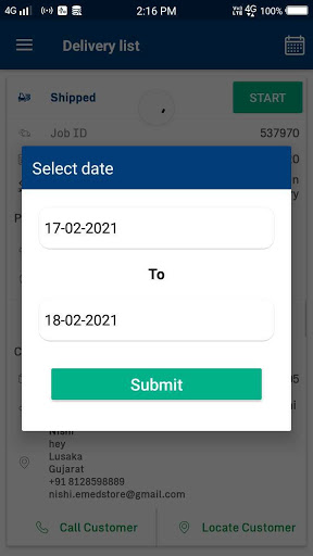 HnG Pharmacy DeliveryBoy Screen 2