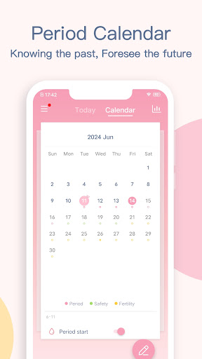Pretty Period: menstrual diary Screen 2